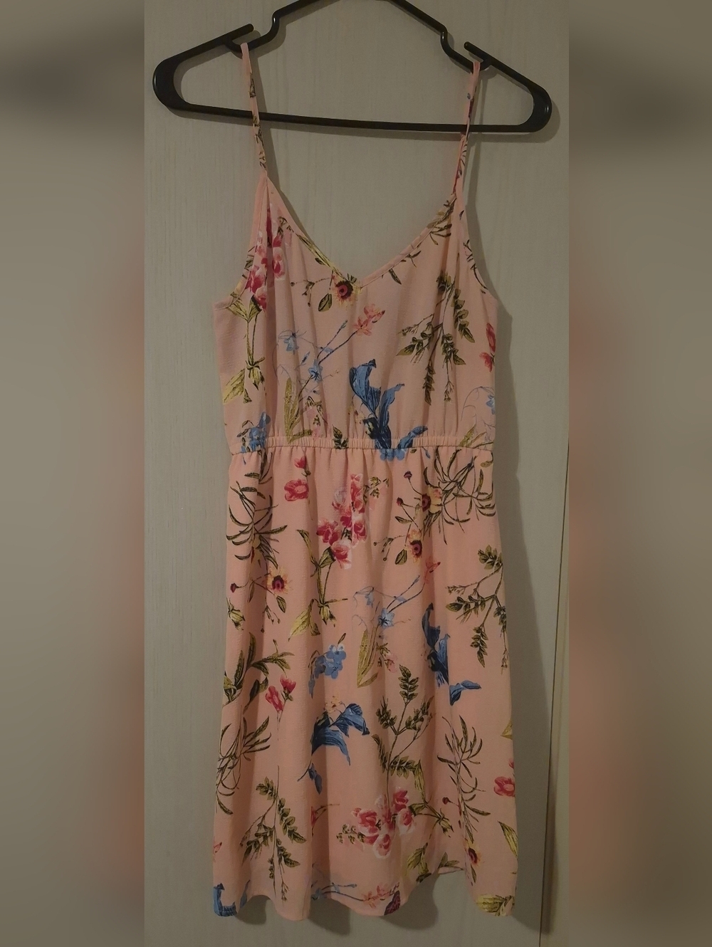 Kismet Botanical Floral Slip Dress Blush Pink (XS)